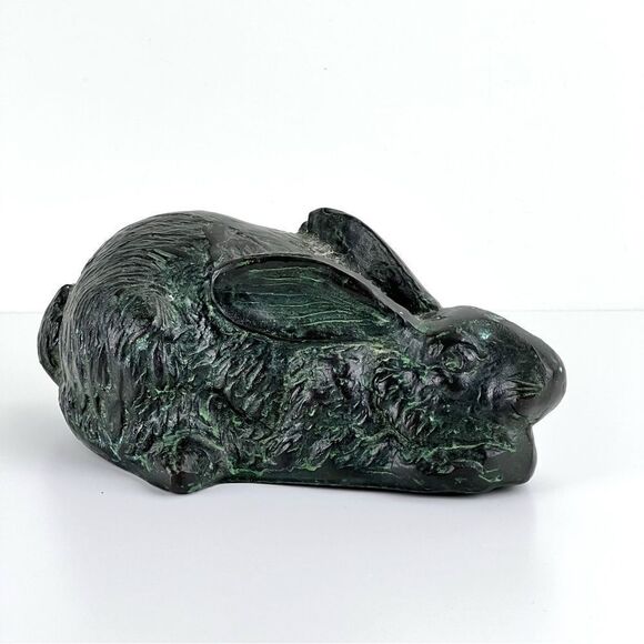 Vintage Bronze Bunny Rabbit Sculpture - Picture 2 of 8
